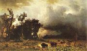 Albert Bierstadt Buffalo Trail Sweden oil painting reproduction